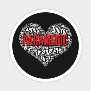 Paramedic Heart Shape Word Cloud Design design Magnet